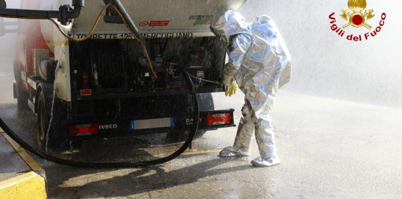 FOTO / Perdita di gas in un’azienda, all’esercitazione di Monteforte in azione anche i vigili del Fuoco